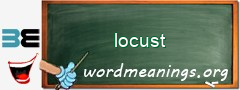 WordMeaning blackboard for locust